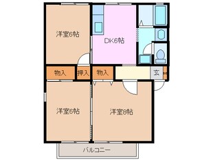 蓮花寺駅 徒歩27分 2階の物件間取画像